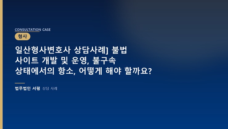 일산형사변호사 상담사례] 불법 사이트 개발 및 운영, 불구속 상태에서의 항소, 어떻게 해야 할까요?