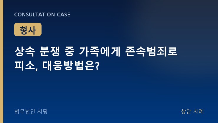 상속 분쟁 중 가족에게 존속범죄로 피소, 대응방법은?