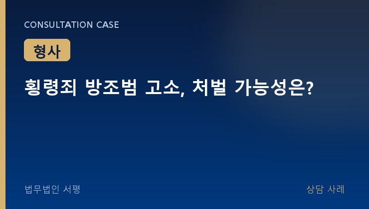 횡령죄 방조범 고소, 처벌 가능성은?